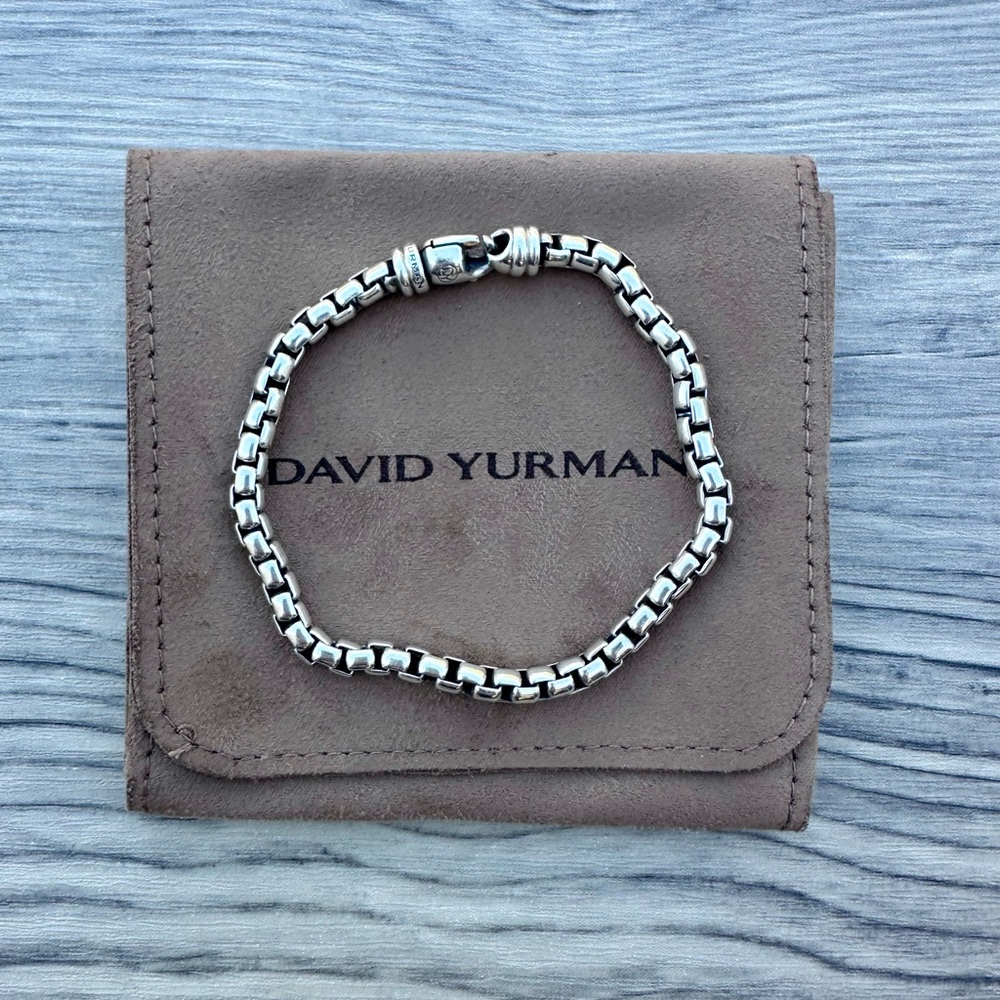 Men’s David Yurman Box Chain Bracelet. Sterling Silver, 5mm